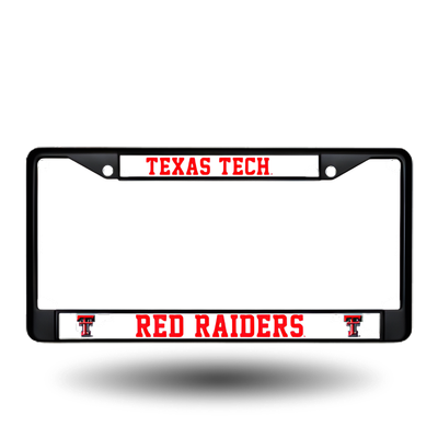 Black Chrome with White Insert License Frame