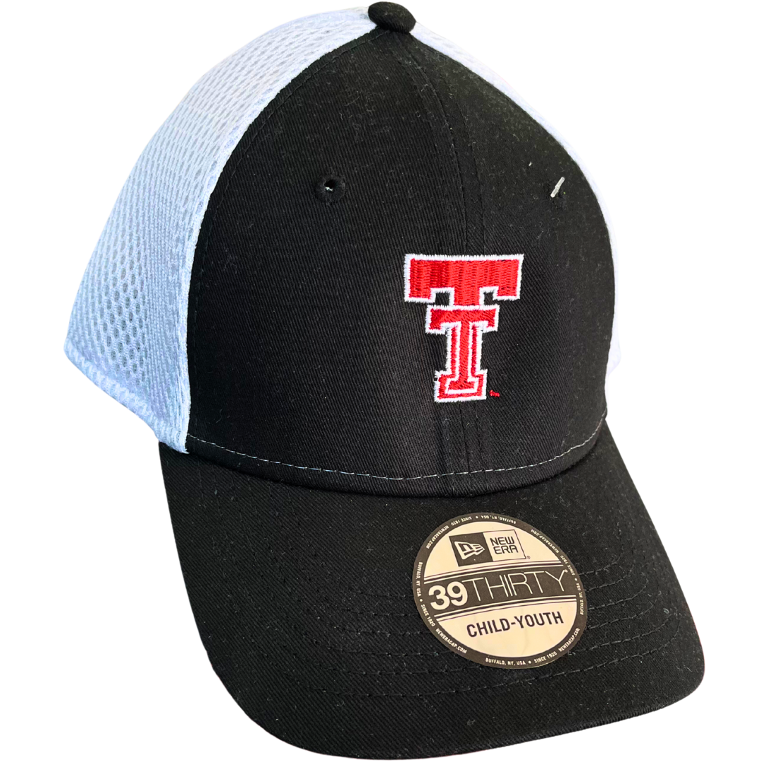 New Era Youth Stretch Mesh Cap - Black/White
