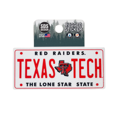 Texas Tech License Plate Sticker