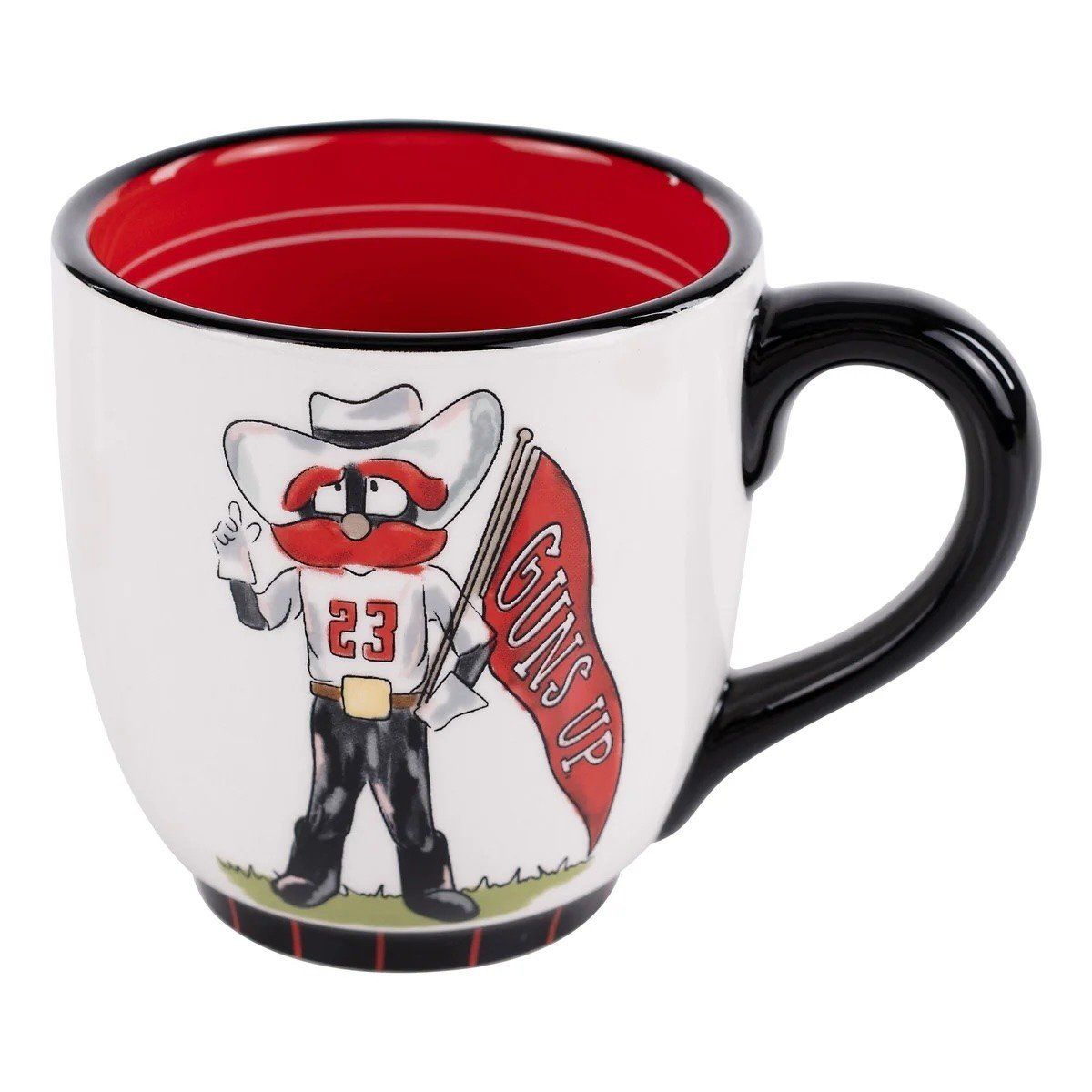 Raider Red Guns Up Mug