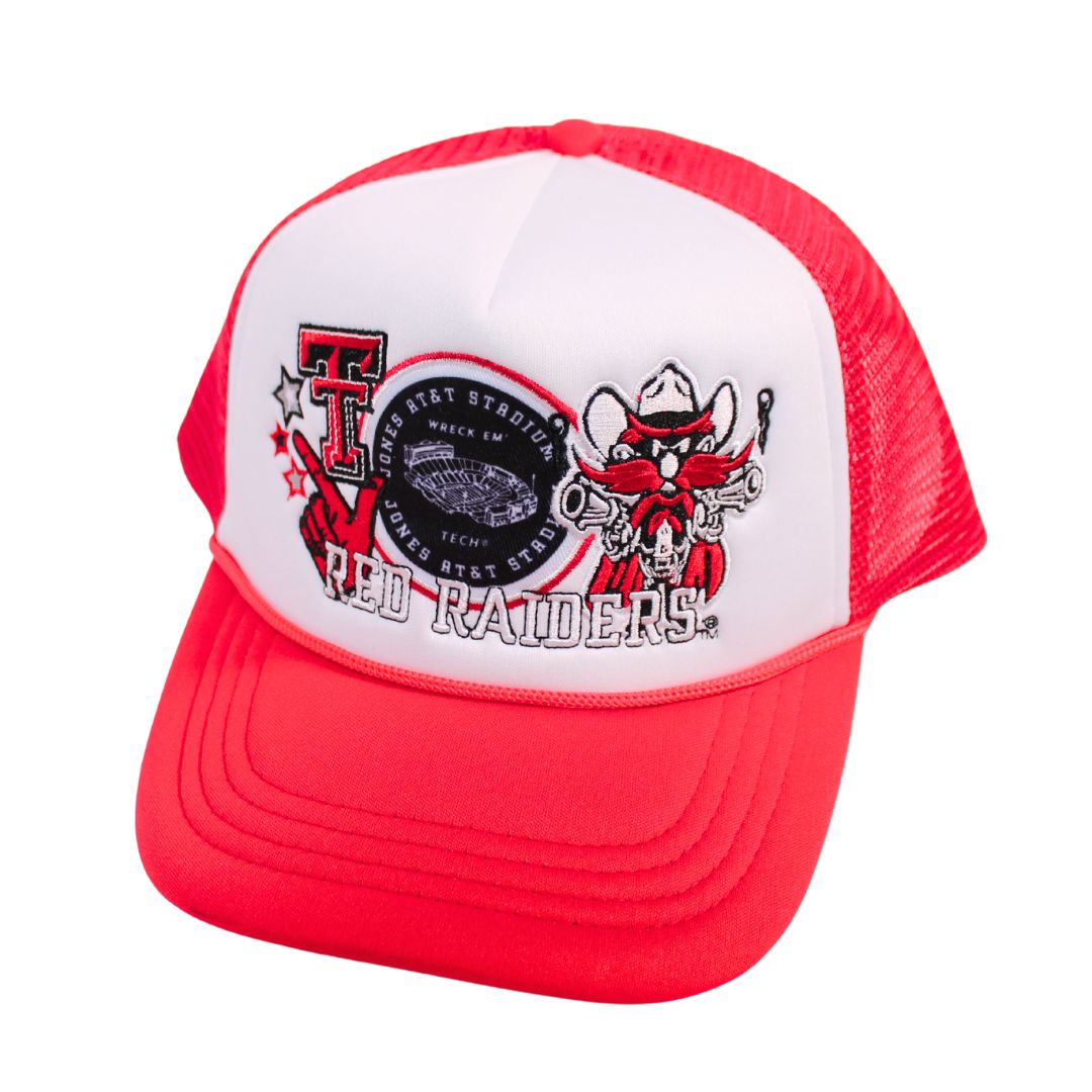 Patch Logos  Foam Trucker Cap - Red