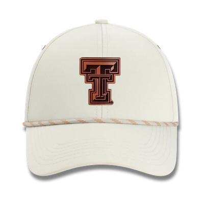 Habanero Double T Leather Patch Rope Cap - Putty