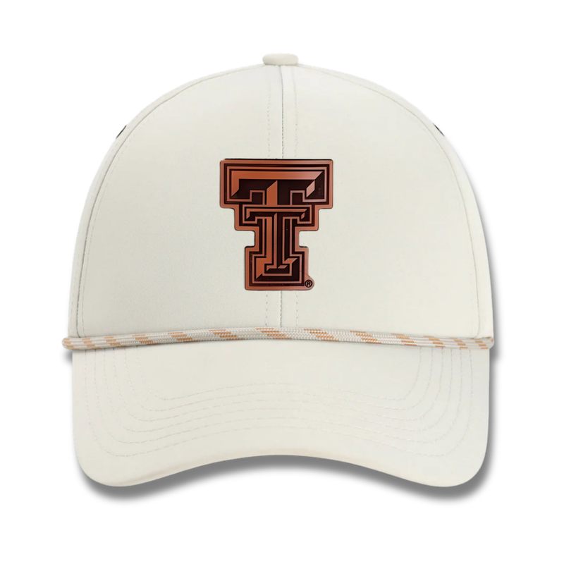 Habanero Double T Leather Patch Rope Cap - Putty