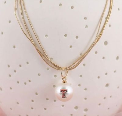 Pearl Logo Gold 18" 3 Strand Necklace