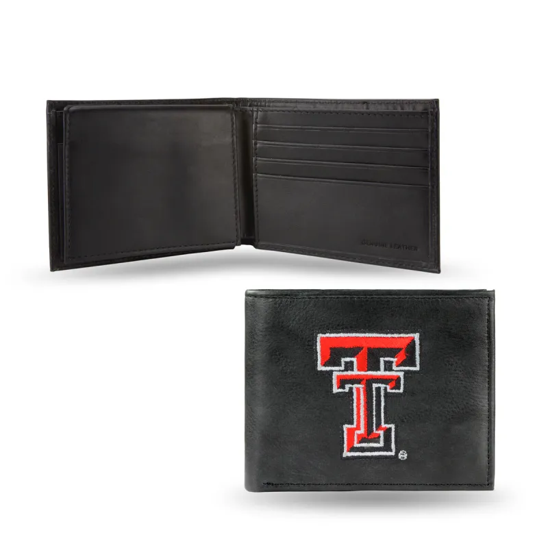 Embroidered Billfold Wallet - Black
