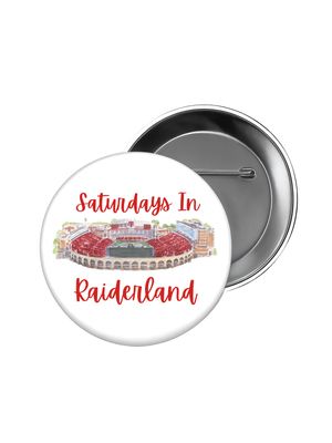 Saturdays in Raiderland Game Day Button