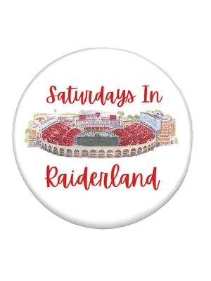 Saturdays in Raiderland Game Day Button