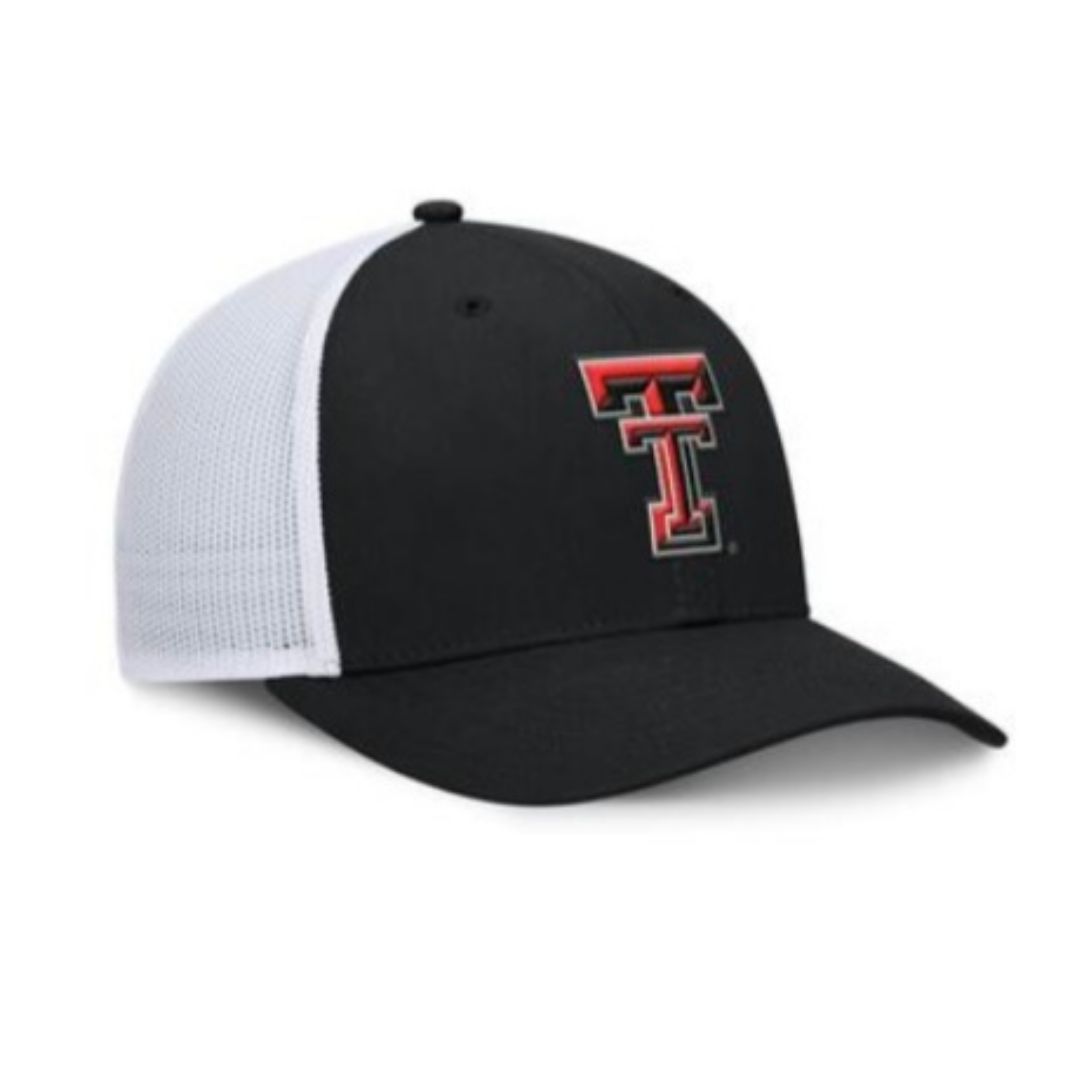 Victory Double T Mesh Snapback Cap - Black/White