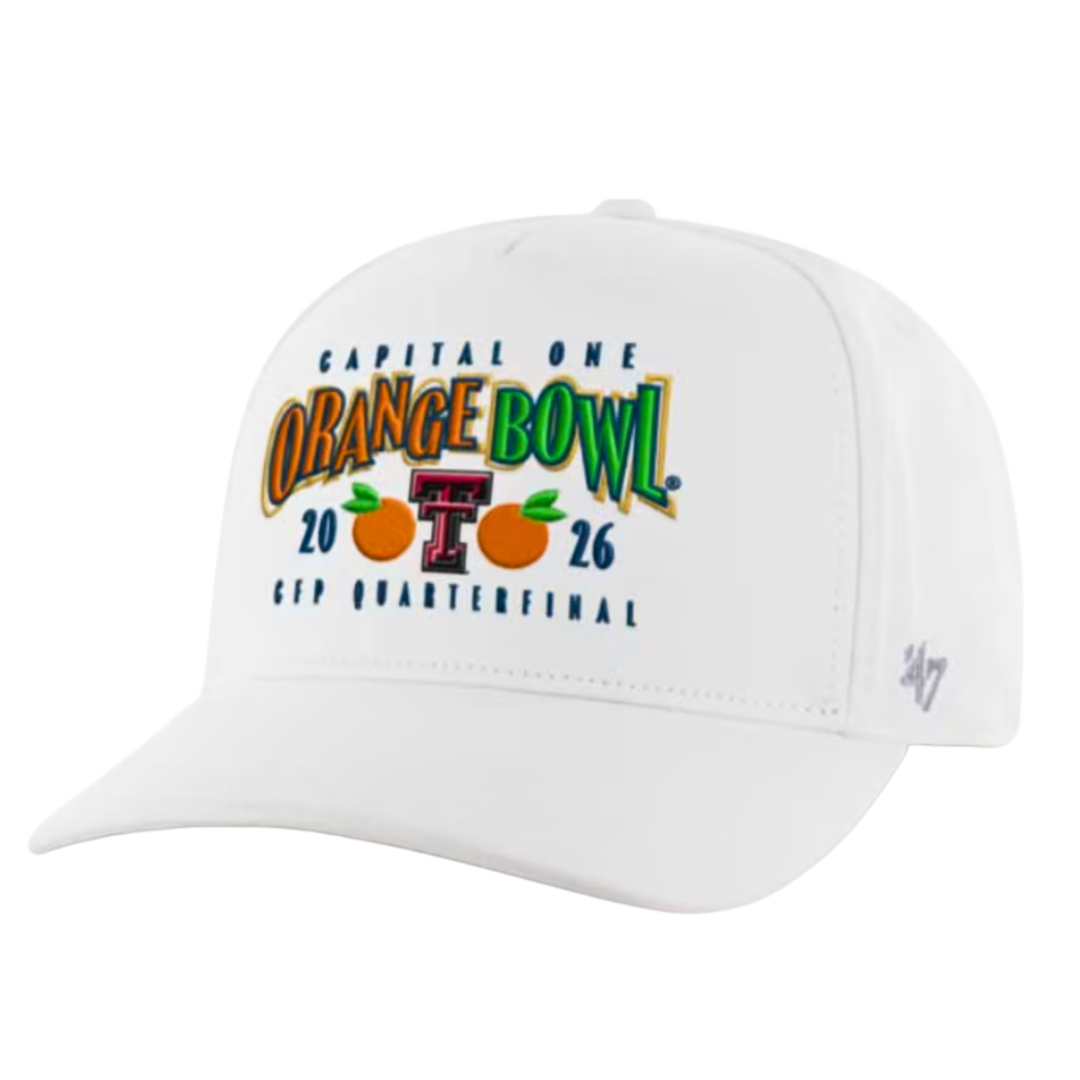Orange Bowl Twill  Adjustable Cap - White