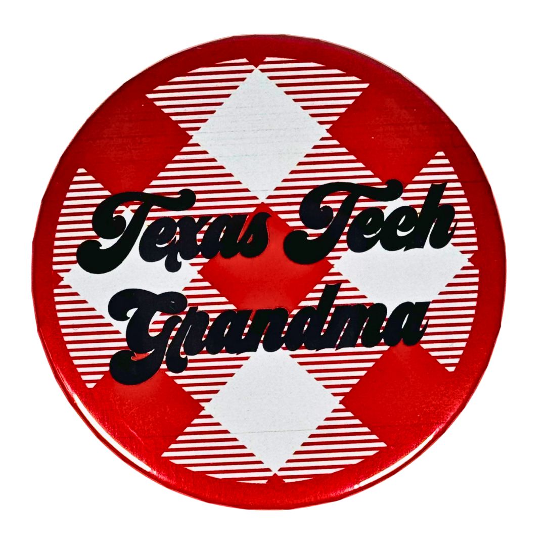 Grandma Checkered Button