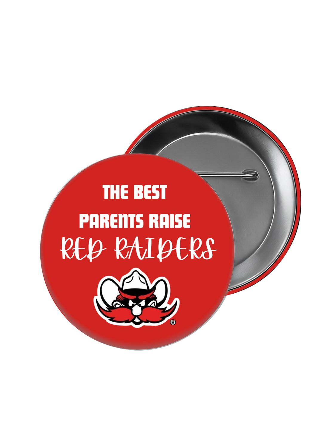 Best Parents Raise Red Raiders Game Day Button
