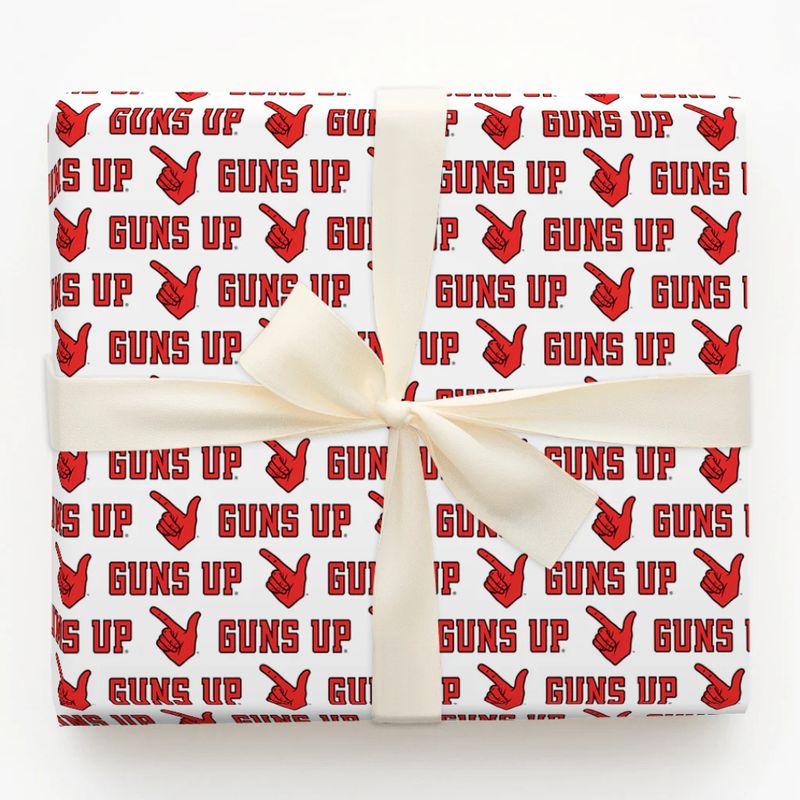 Guns Up Hand White Wrapping Paper - 6 Feet