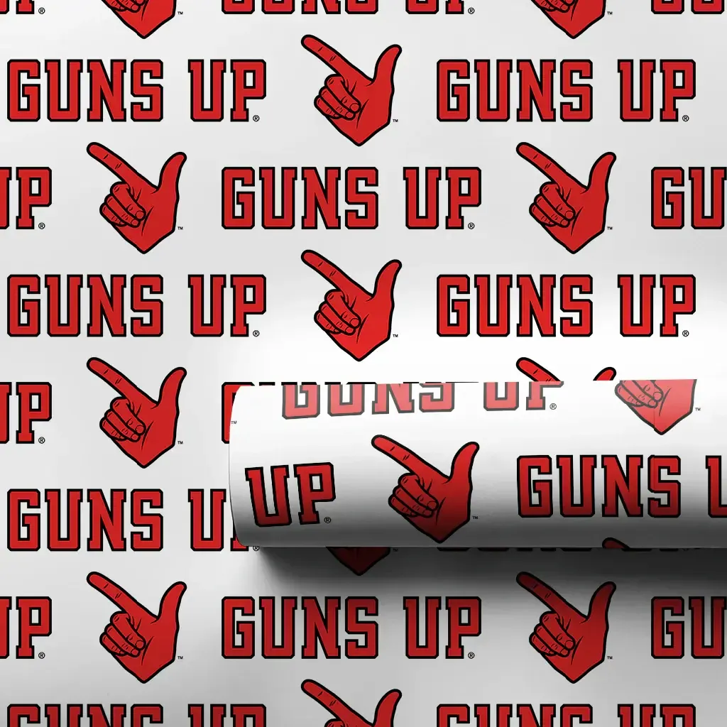 Guns Up Hand White Wrapping Paper - 15 Feet
