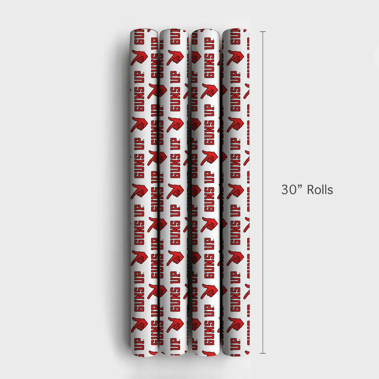 Guns Up Hand White Wrapping Paper - 15 Feet