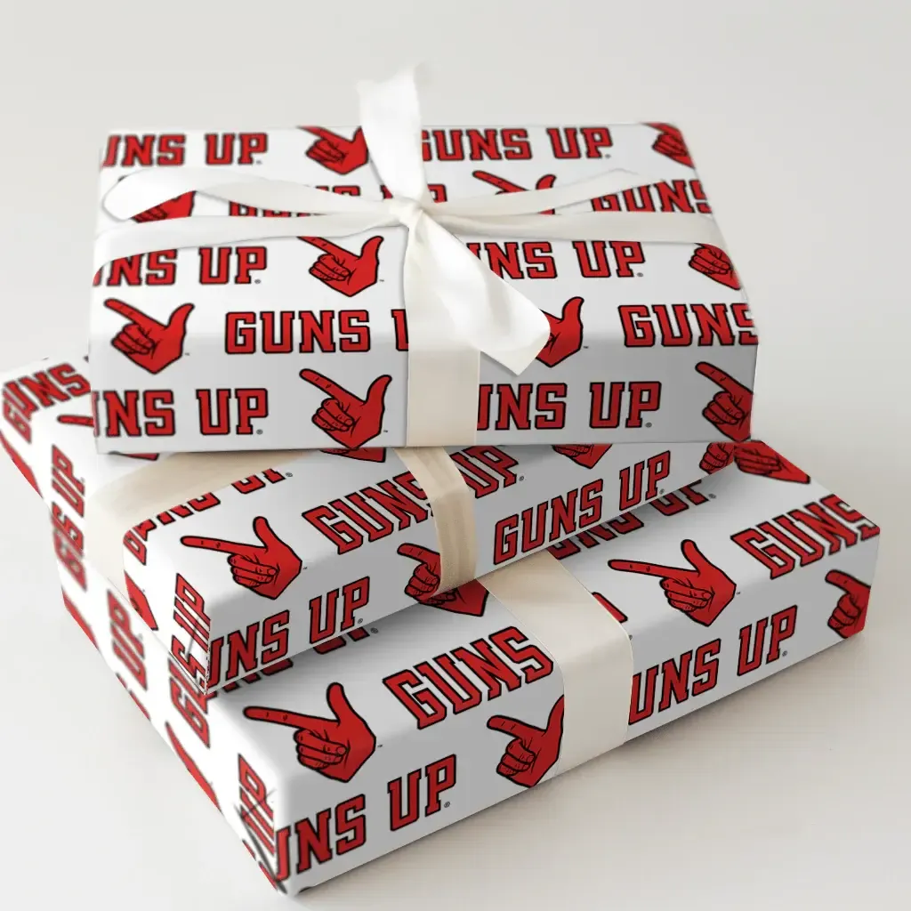 Guns Up Hand White Wrapping Paper - 15 Feet