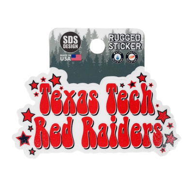 Bubble &amp; Stars Texas Tech Sticker