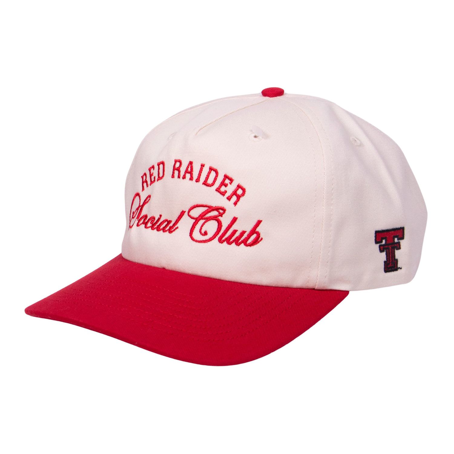 Red Raider Social Club Cap - Cream/Red