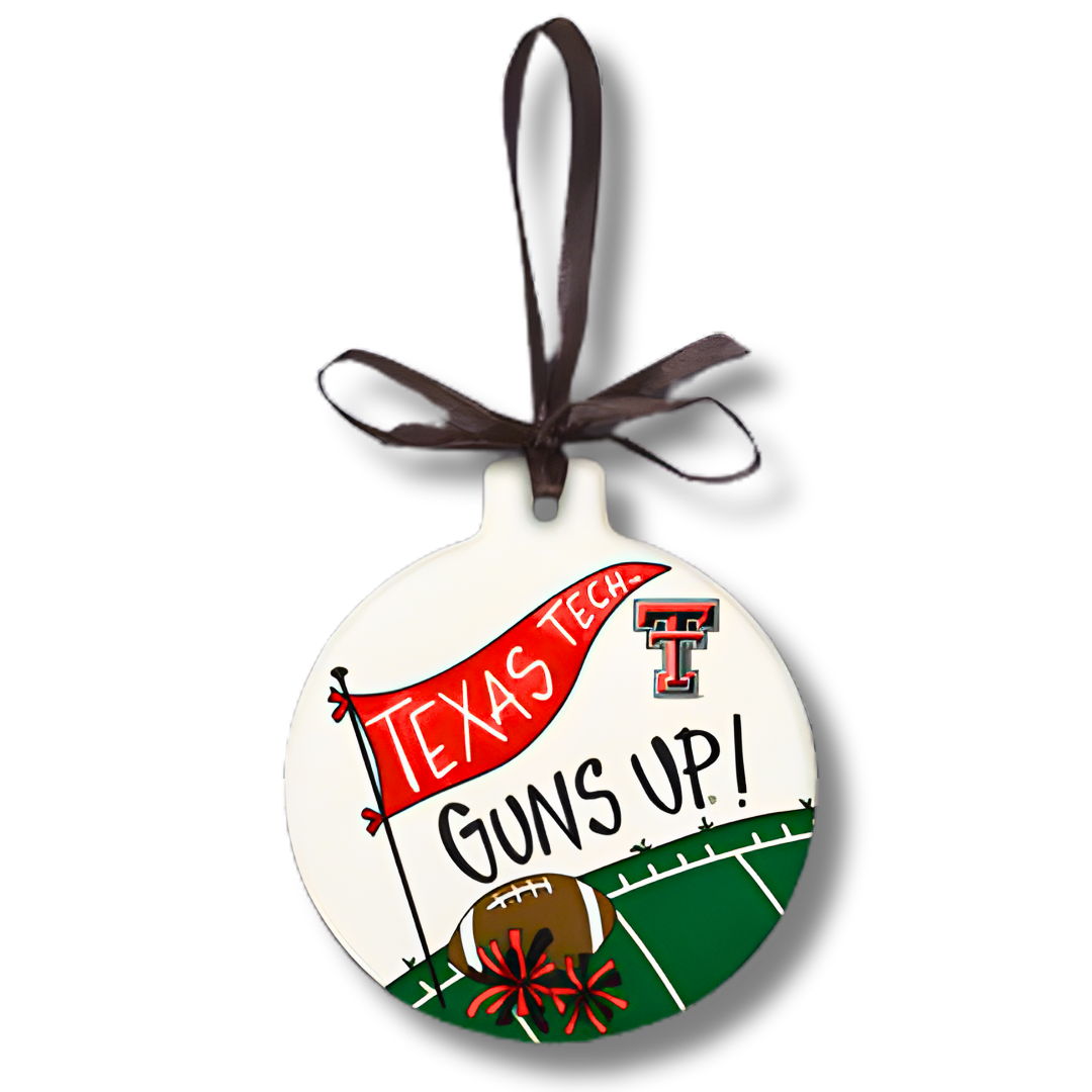 Guns Up Stone Ornament