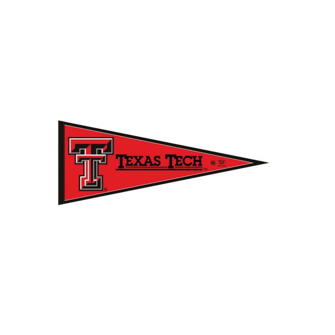 Red Felt Pennant All Logos 12 x 30