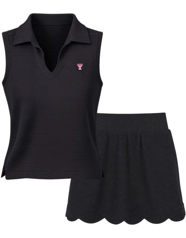 Textured Ladies Skort Set