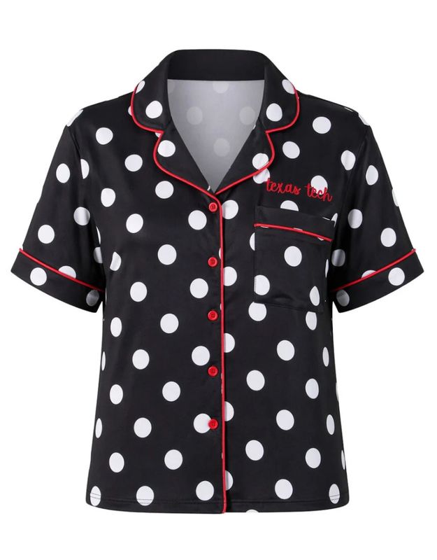 Polka Dot Ruffle Pajama Set  