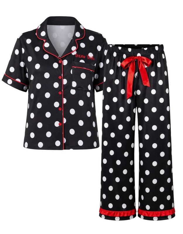 Polka Dot Ruffle Pajama Set  