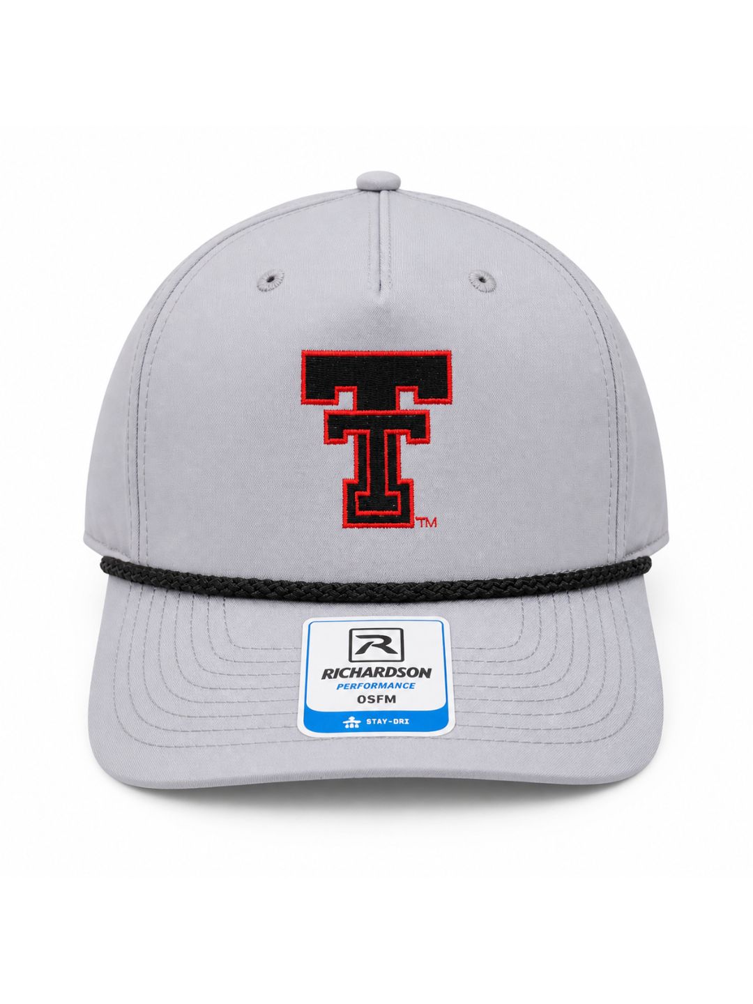 Red Lined Classic Rope Cap - Grey/Black