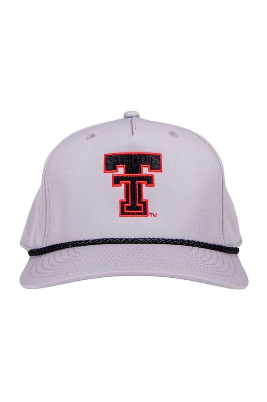 Red Lined Classic Rope Cap - Grey/Black
