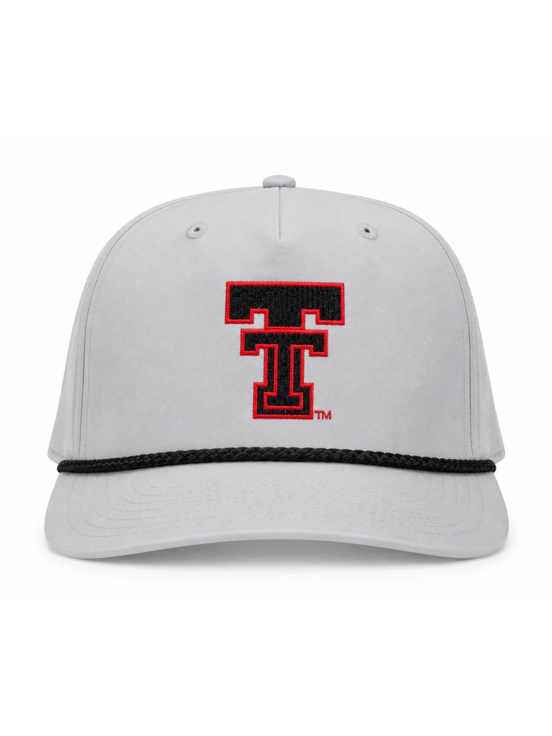 Red Lined Classic Rope Cap - Grey/Black