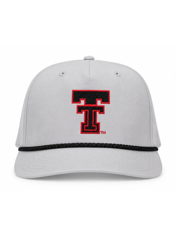 Red Lined Classic Rope Cap - Grey/Black