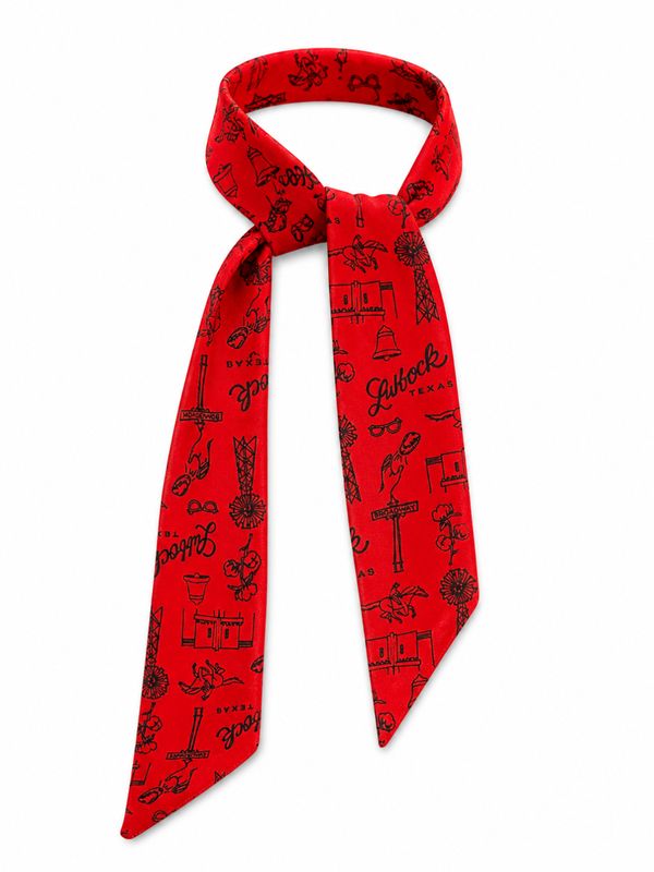 Lubbock Toile Twilly Skinny Scarf