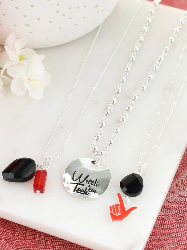 Paperclip Chain Guns Up Trio Necklace