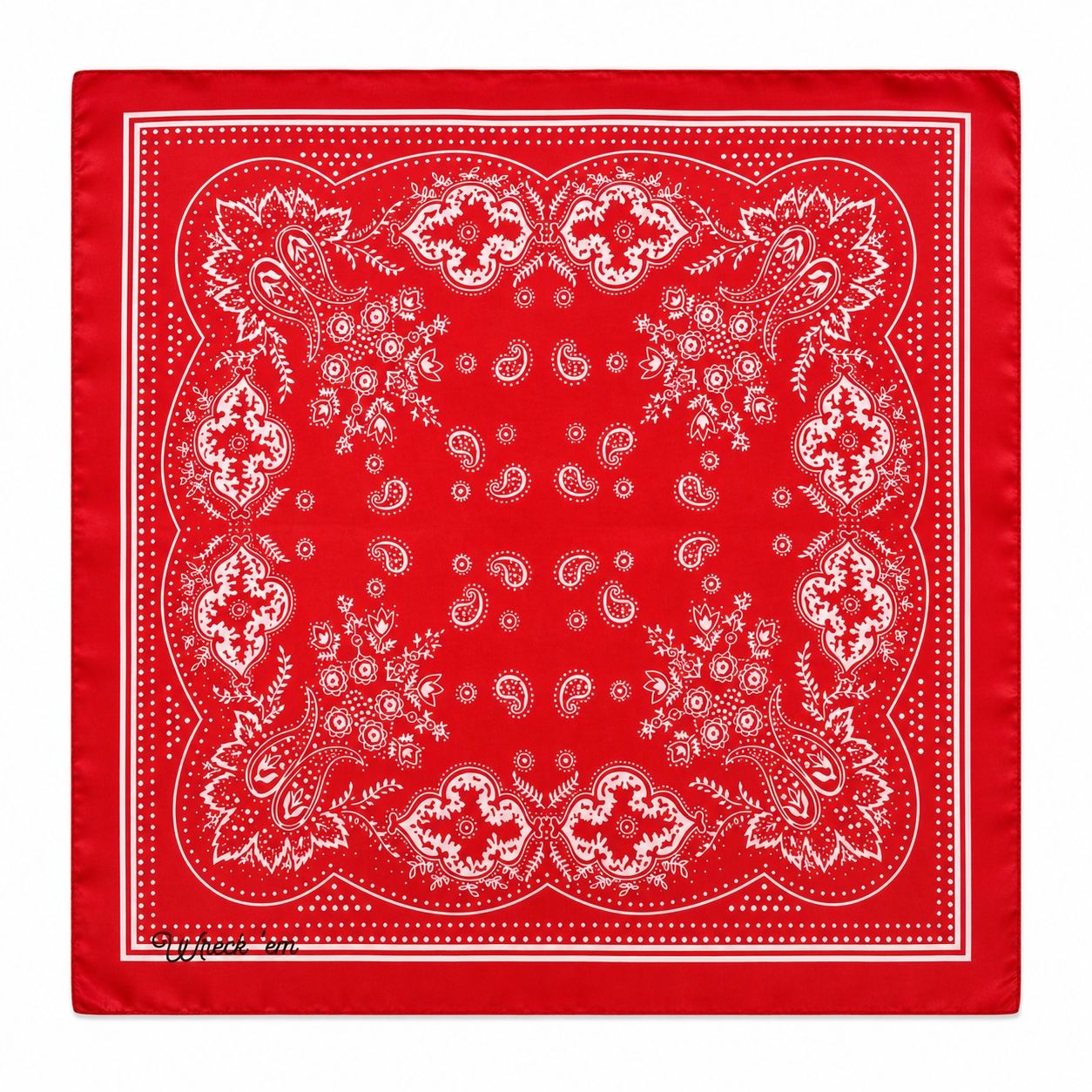 Silk Scarf, Color: Red, Size: Wreck 'em