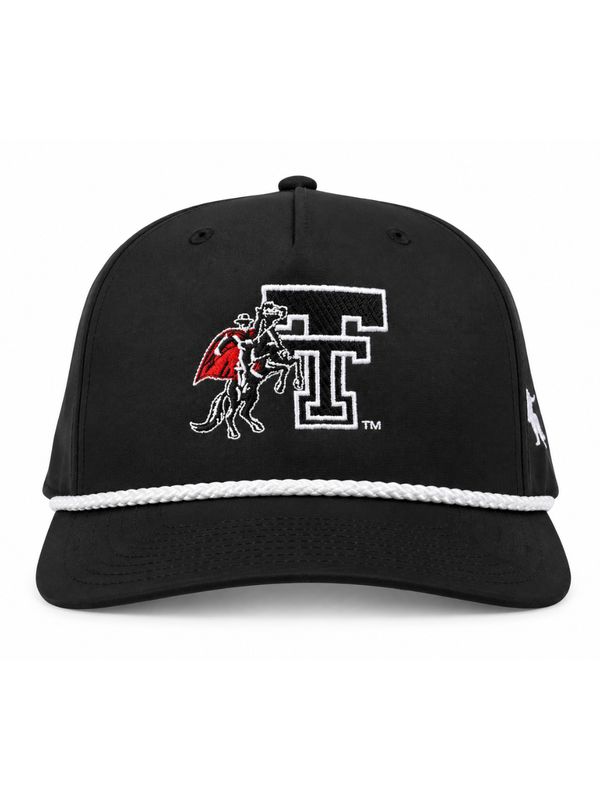 Black Out Horse &amp; Rider Classic Rope Cap - Black/White