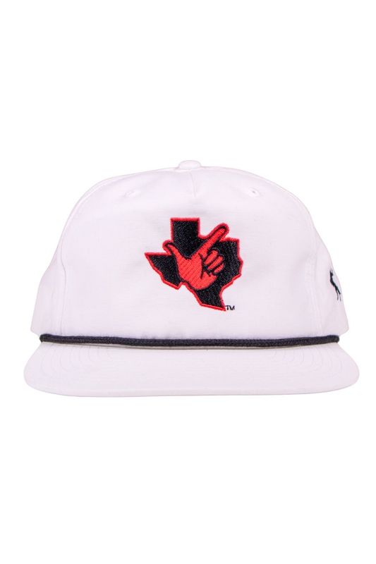 Guns Up Texas Umpqua Rope Cap - White/Black