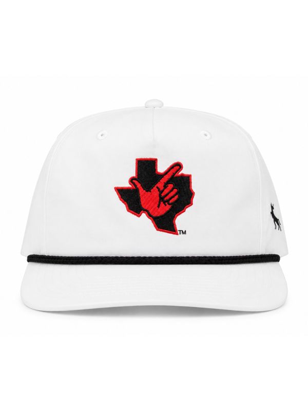 Guns Up Texas Umpqua Rope Cap - White/Black