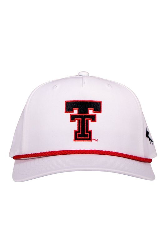 Red Lined Classic Rope Cap - White/Red