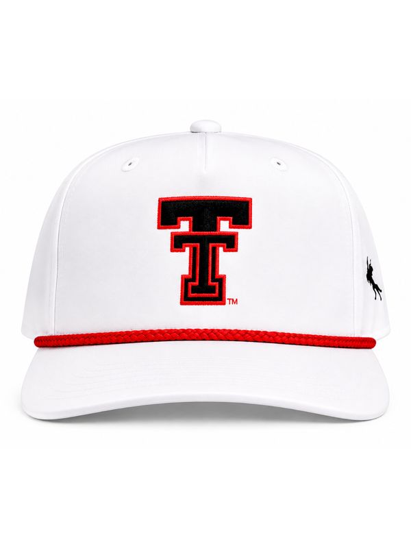 Red Lined Classic Rope Cap - White/Red
