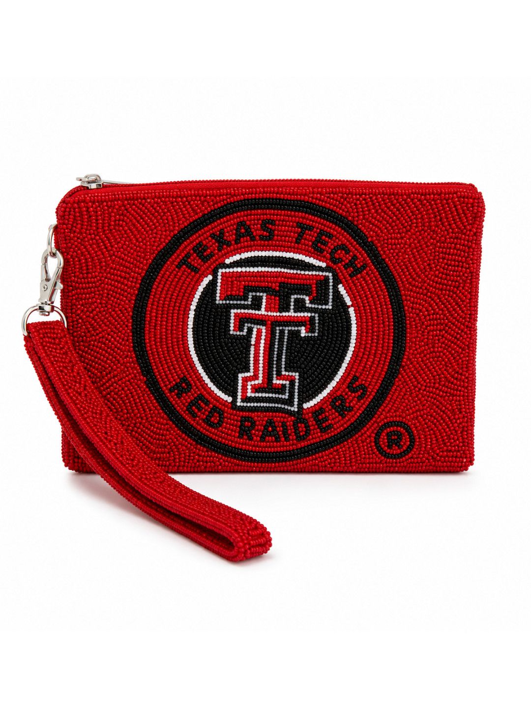 Double T Circle Beaded Wristlet