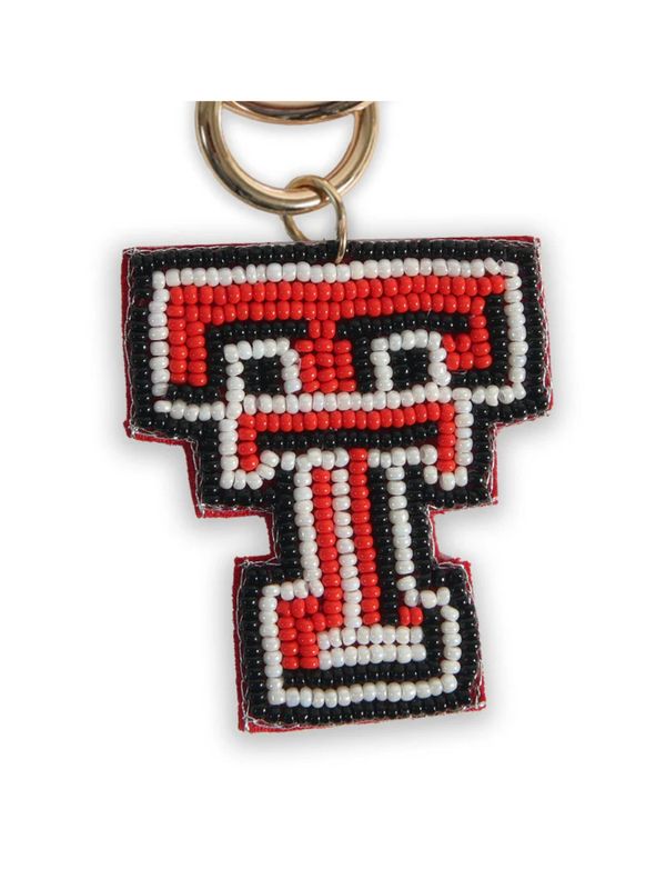 Beaded Double T Purse Charm