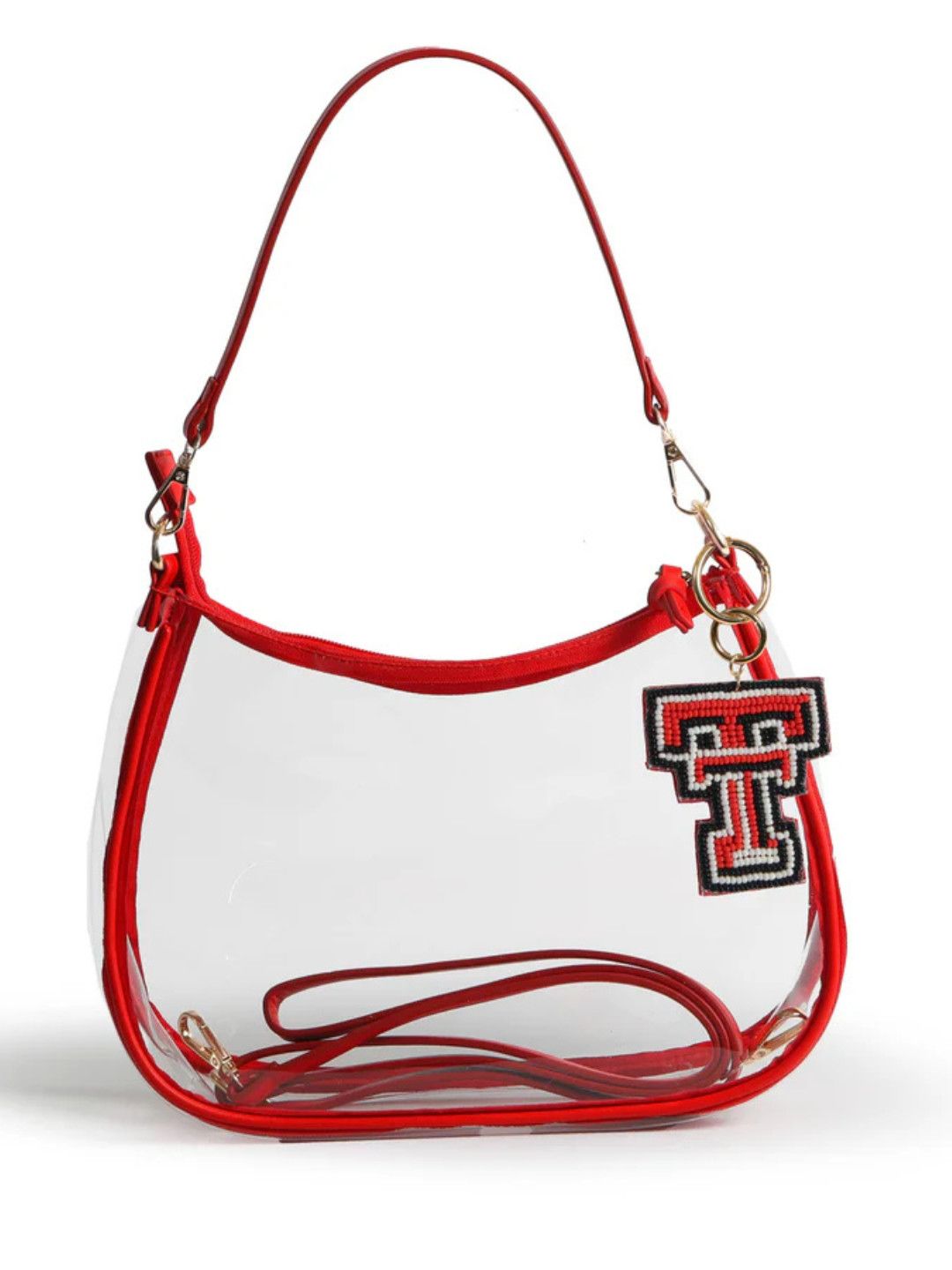 Beaded Double T Purse Charm