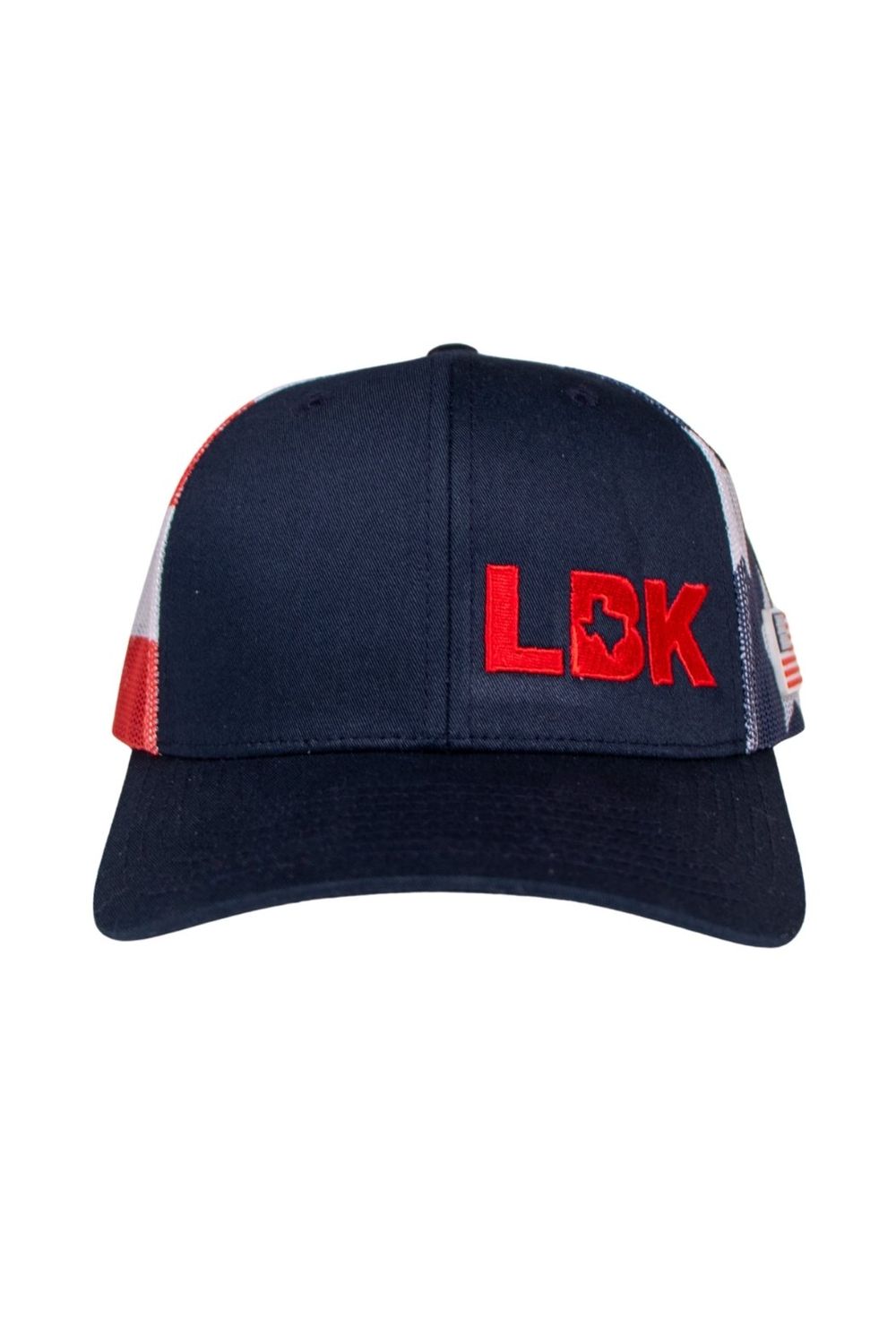 Patriotic LBK Trucker Cap, Color: Navy