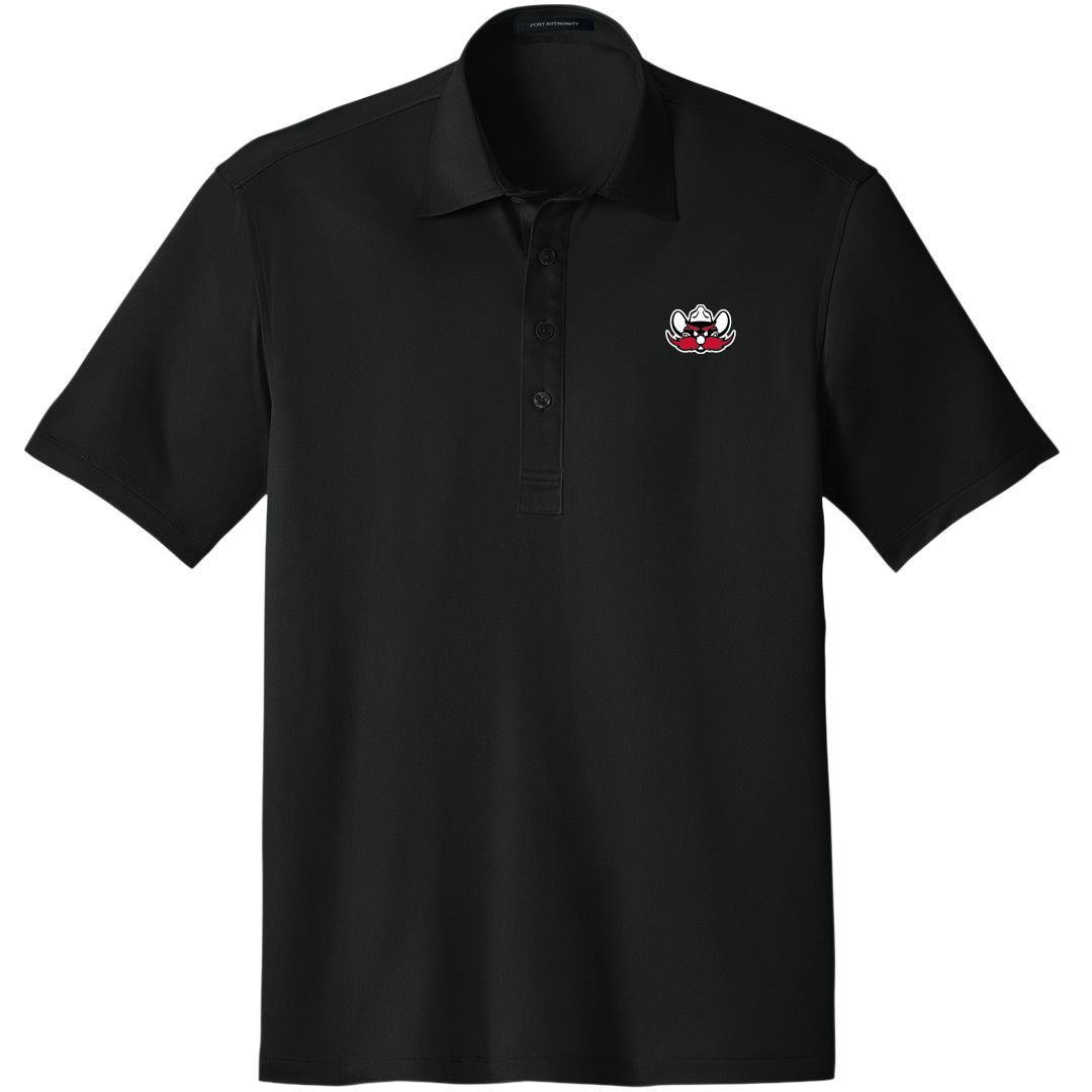 Raider Red Collar Polo, Color: Black, Size: SM