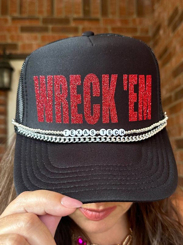 Wreck 'Em Beaded Chain Trucker Cap