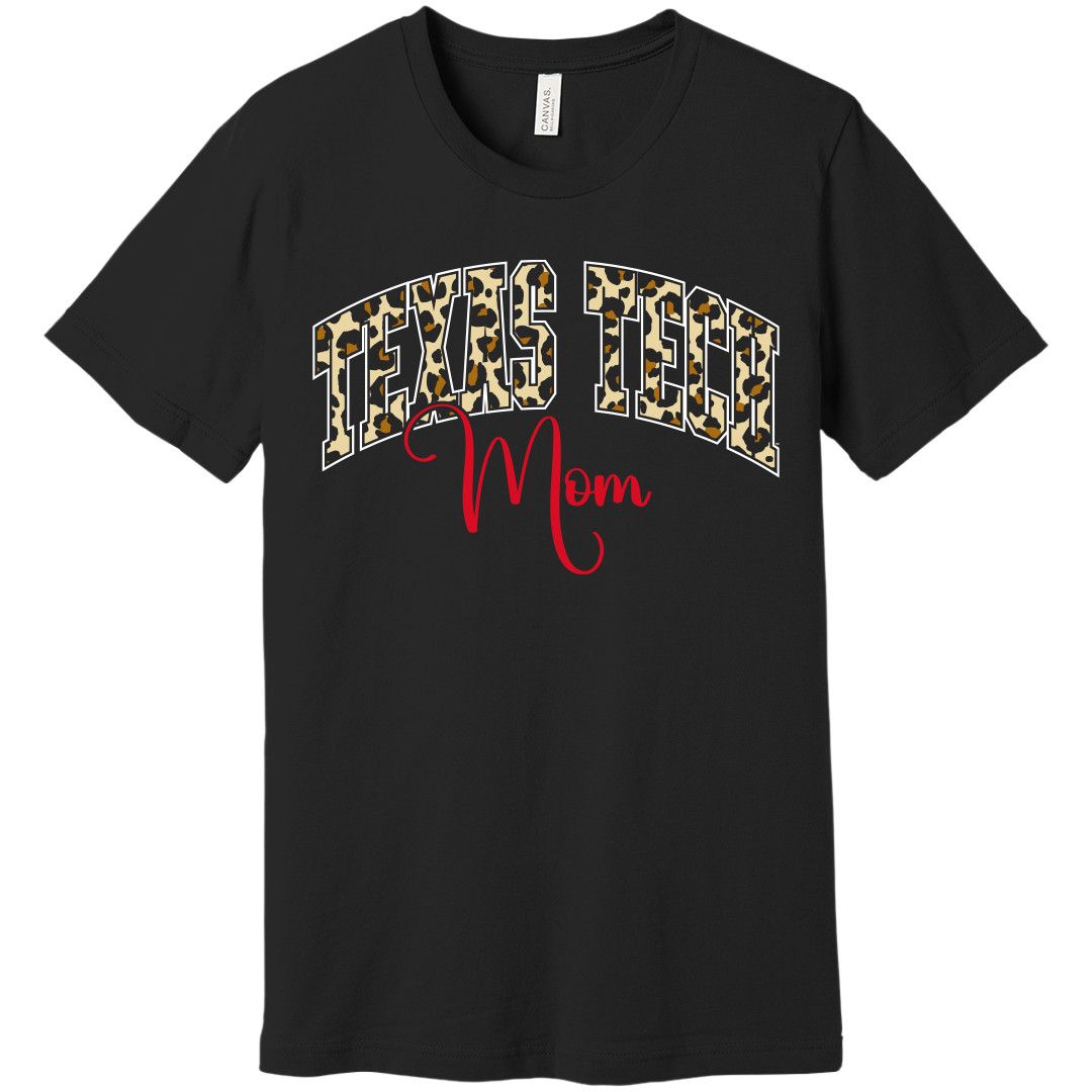 Mom Cheetah Print Short Sleeve Tee