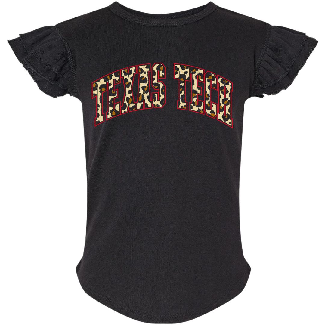 Cheetah Arch Toddler Ruffle Tee