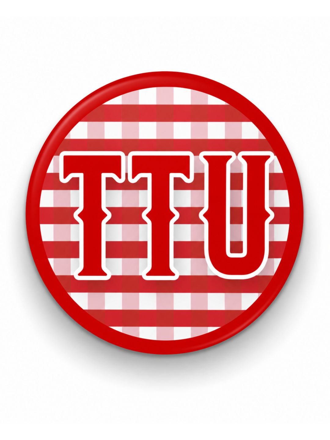 Plaid TTU Game Day Button