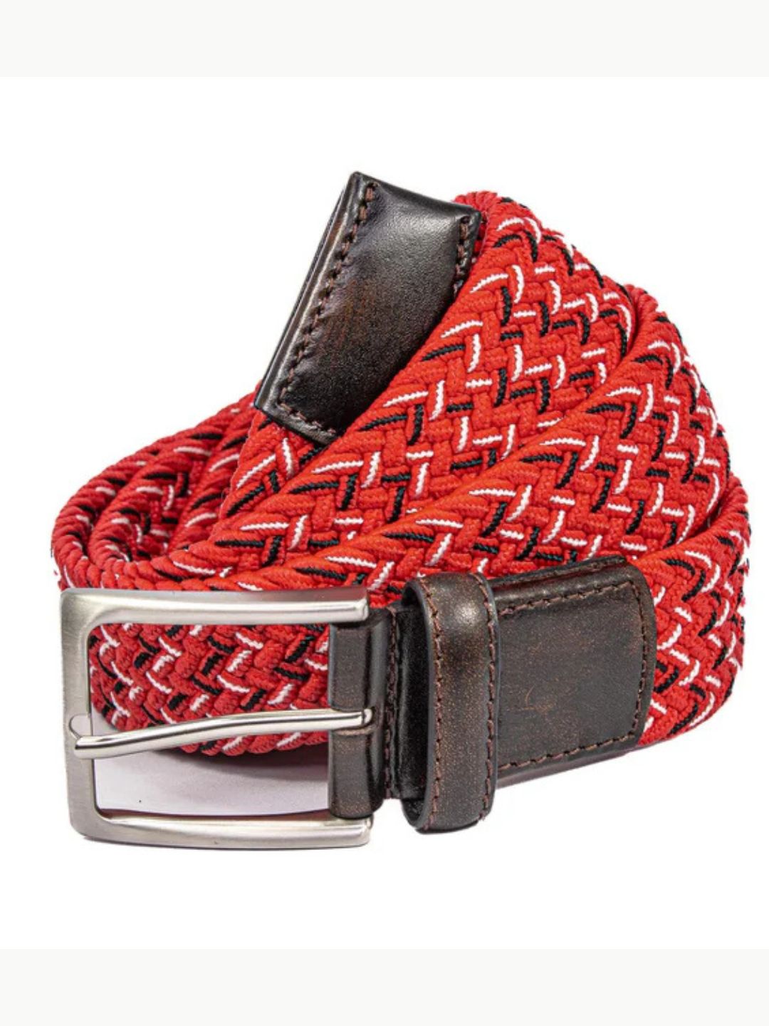 Braided Stretch Herringbone Belt