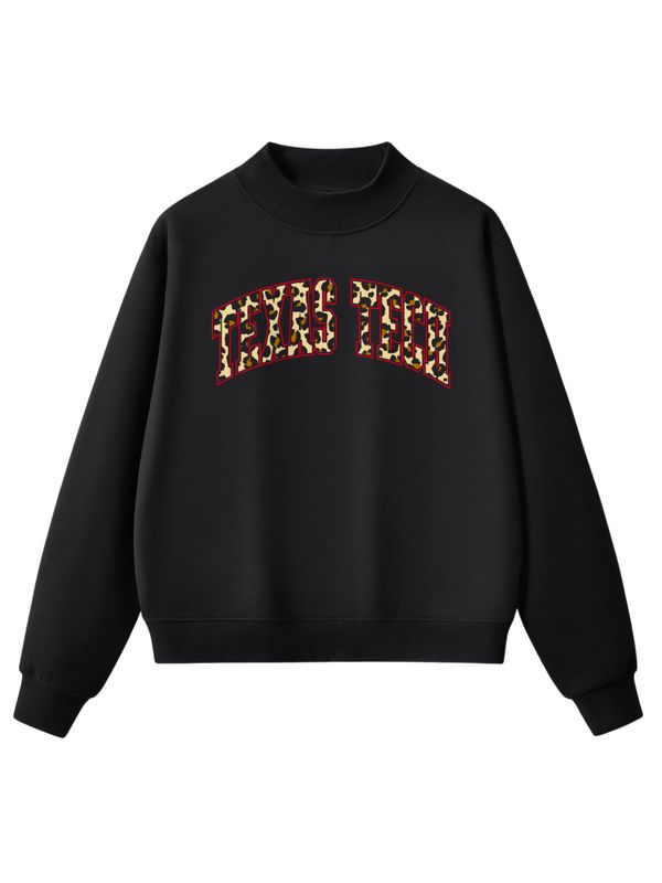 Cheetah Cozy Fleece Mock Sweatshirt