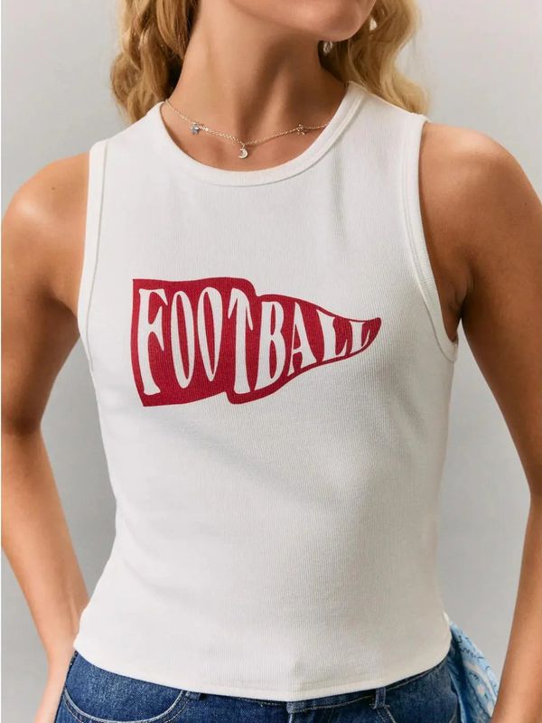Football Pennant Boyfriend Tank